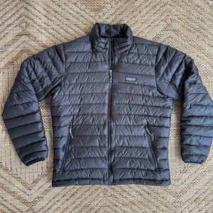 Patagonia Down Jacket Men's Size Medium Black Zip Up Puffer Lightweight